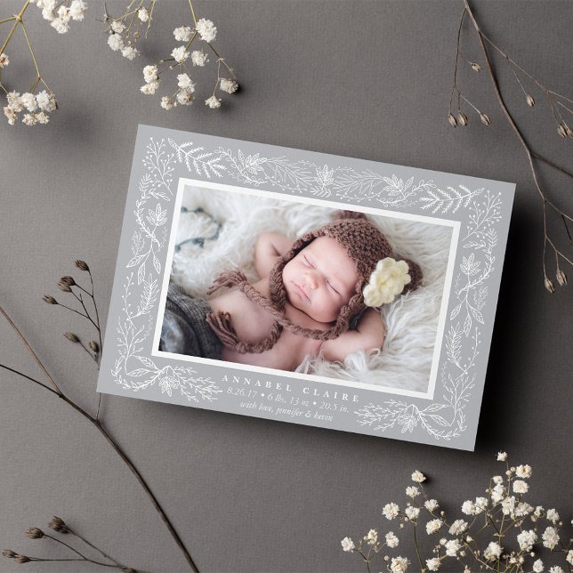 Delicate Branches Birth Announcement | Dove (Creator Uploaded)