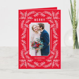 Delicate Branches Folded Holiday Greeting Card