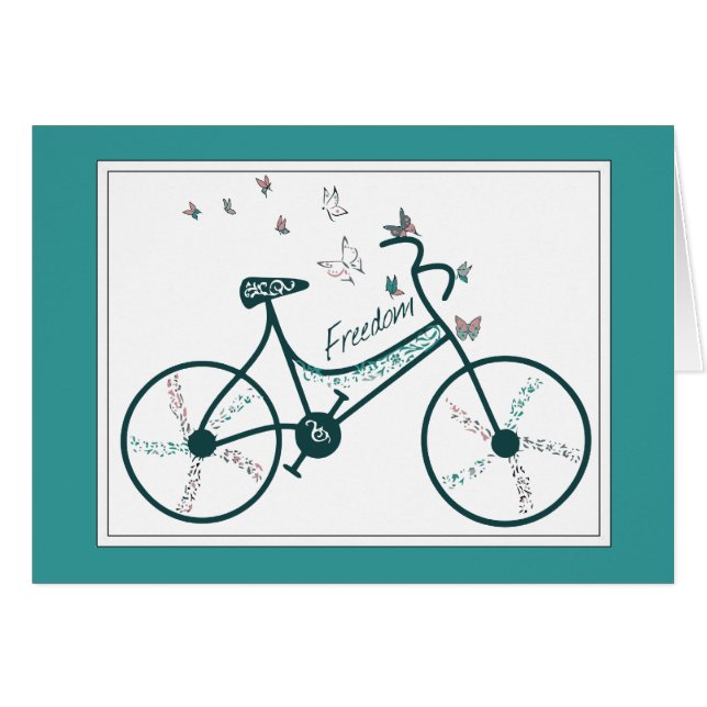 Delicate Butterflies Flowers and Freedom Bike fans (Front Horizontal)