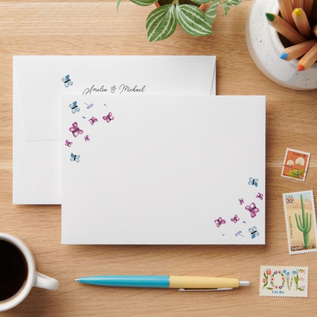 Delicate Butterfly Envelopes (Desk)