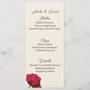 Delicate Butterfly Menu Card