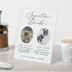 Delicate Calligraphy Dog Photo Signature Drinks