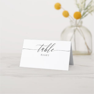 Delicate Calligraphy Names & Wedding Date Place Ca Place Card