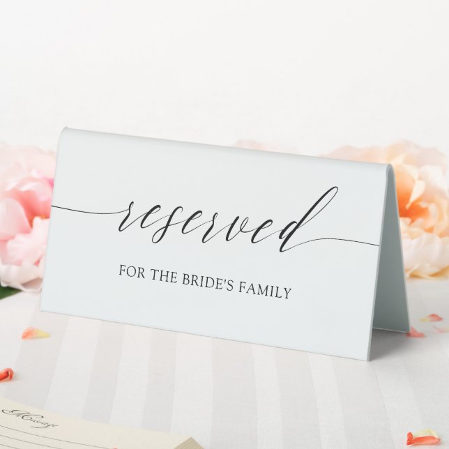 Delicate Calligraphy Reserved Wedding Table (In SItu (Wedding))