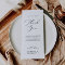 Delicate Calligraphy Tea Thank You Reception Card