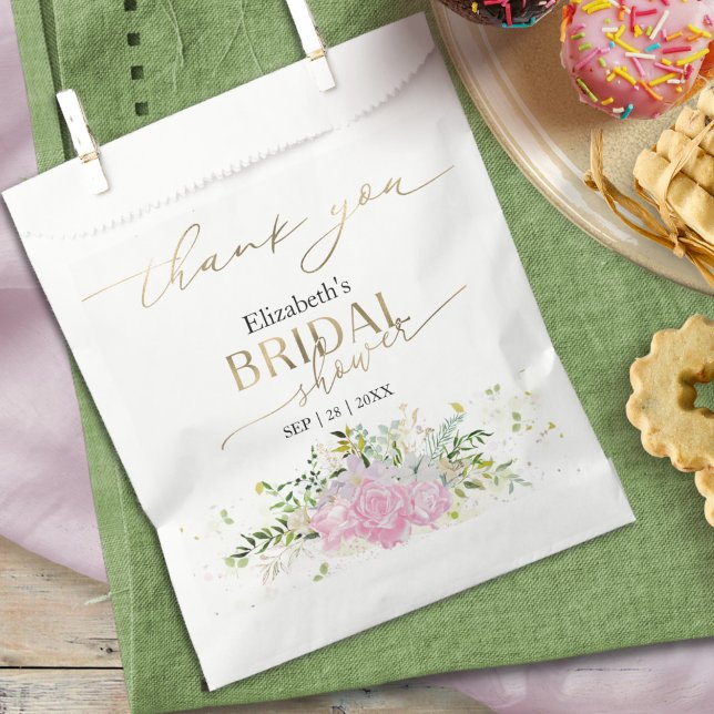 Delicate Calligraphy | Thank You Bridal Shower Favour Bags (Creator Uploaded)