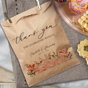 Delicate Calligraphy Thank You Wedding Favour Ba Bags
