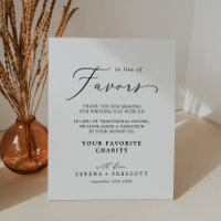 Delicate Calligraphy Wedding In Lieu Of Favours
