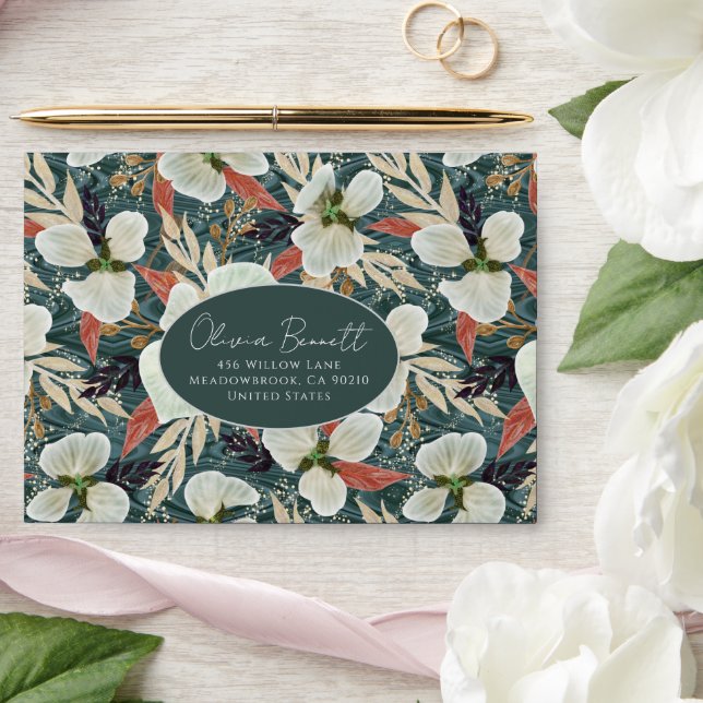 Delicate Charm Floral Envelope (Wedding)
