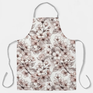 Delicate Cherry Blossom Design Apron