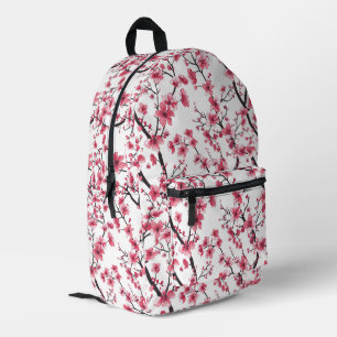 Delicate Cherry Blossom Pattern Printed Backpack