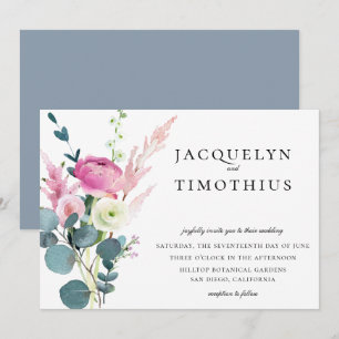 Delicate Chic Garden Floral Wedding Invitation