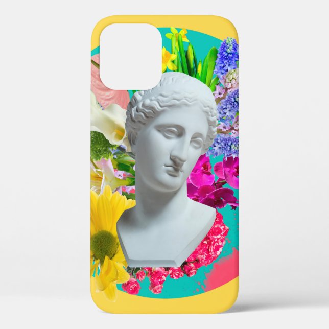 Delicate. Collage with plaster head statue isolate Case-Mate iPhone Case (Back)