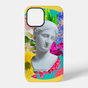 Delicate. Collage with plaster head statue isolate iPhone 12 Case