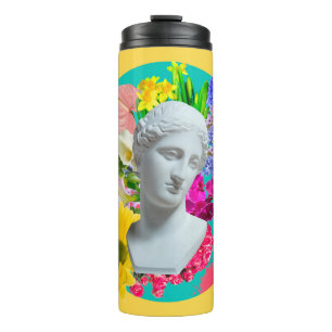 Delicate. Collage with plaster head statue isolate Thermal Tumbler