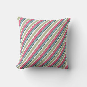 Delicate colour stripes cushion