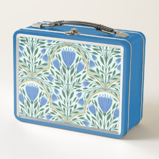 Delicate cornflowers metal lunch box