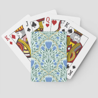 Delicate cornflowers playing cards