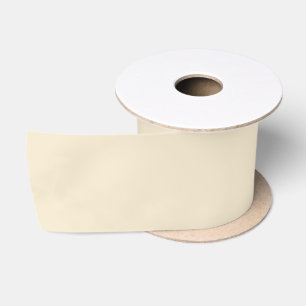 Delicate Creamy Beige Solid Colour Satin Ribbon