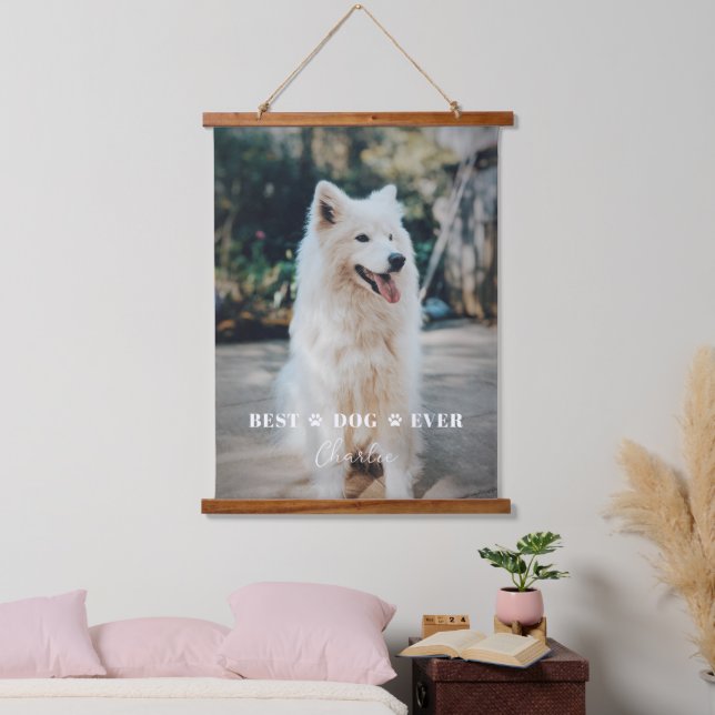 Delicate Customised Cat or Dog Photo and Name Hanging Tapestry (Bedroom)