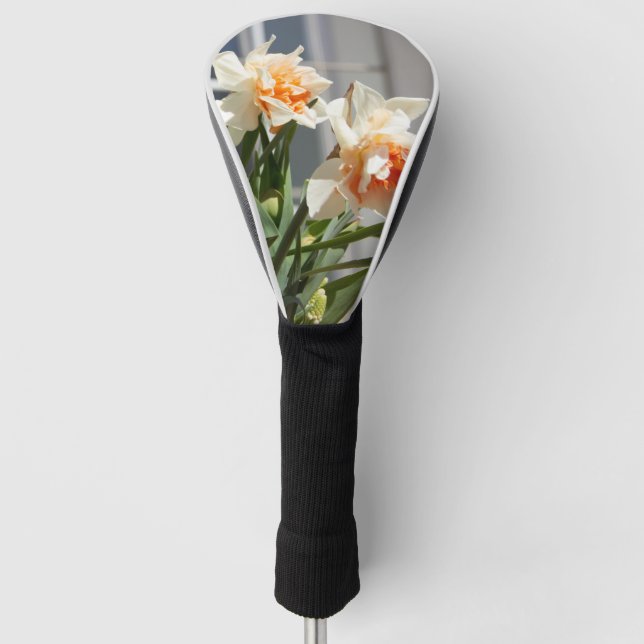 Delicate cute daffodils spring     golf head cover (Front)