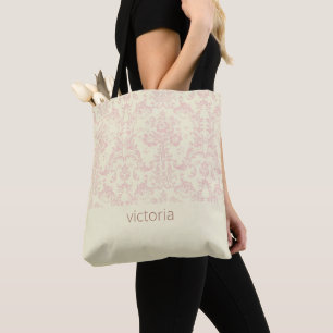 Delicate Damask Pattern Tote Bag
