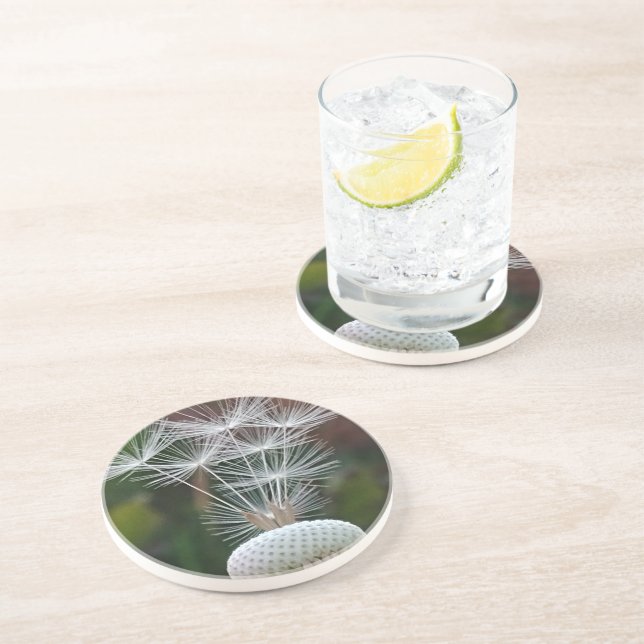 Delicate Dandelion Seeds  Coaster (Side)