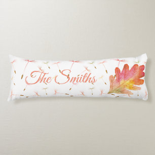 Delicate Dandelions & Autumn Leaf Body Cushion