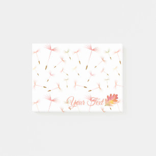 Delicate Dandelions & Autumn Leaf Post-it Notes