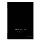 Delicate Dark Black Menu Option Place Cards