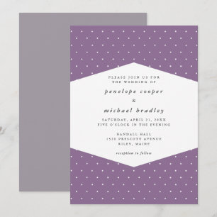 Delicate Dots Purple Wedding Invitation