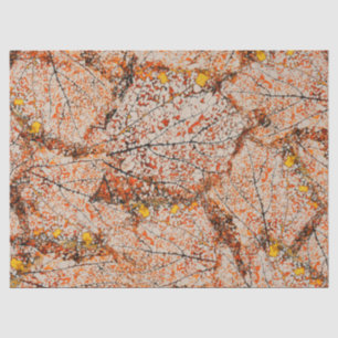 Delicate Dried Fall Leaves Orange Tissue Paper