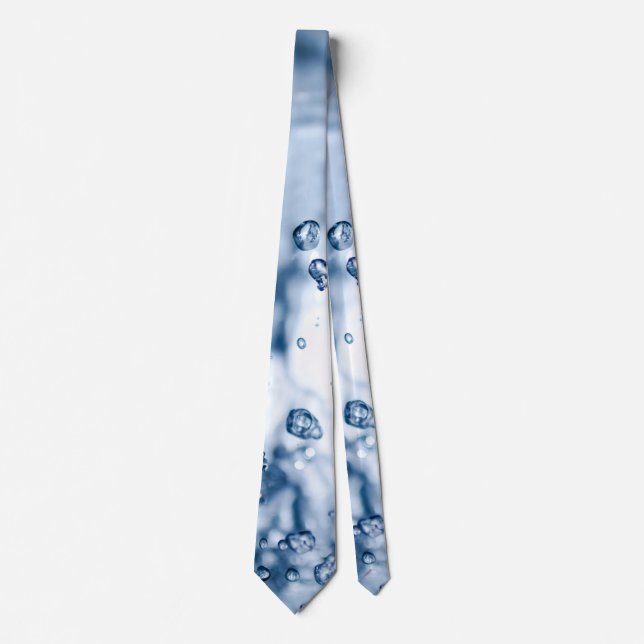 Delicate drops of light blue water  tie (Front)