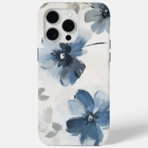 Delicate Dusty Blue Floral Art 🌸 iPhone 15 Pro Max Case