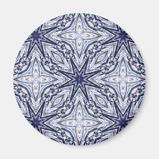 Delicate elegance blue and white magnet
