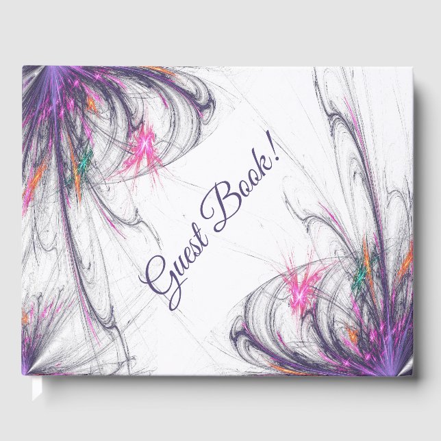 Delicate Elegance Fractal   Guest Book (Front)