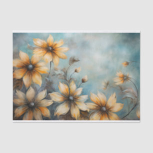 Delicate, Elegant BlackEyed Susan Floral Decoupage Tissue Paper