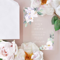 Delicate Elegant Watercolor Flowers Wedding