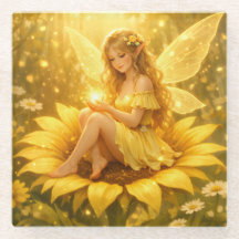 Delicate Elf on a Sunflower