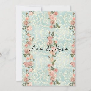 delicate English roses Holiday Card