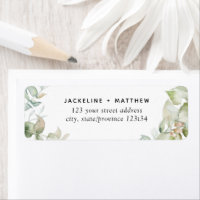 Delicate Eucalyptus Elegant Greenery, Adress Label