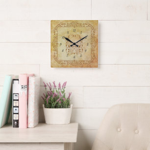 Delicate Fairy Tale Square Wall Clock