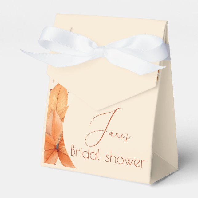  Delicate fall floral  bridal shower  Favour Box (Front Side)