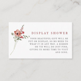 Delicate Fall Floral Display Shower Enclosure Card