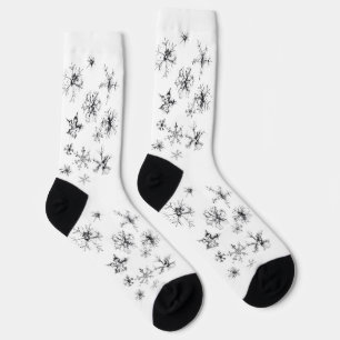 Delicate Falling Snowflakes Socks