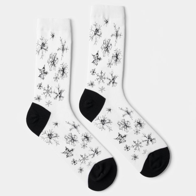 Delicate Falling Snowflakes Socks (Right)