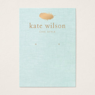 Delicate Feather Earring Display Card