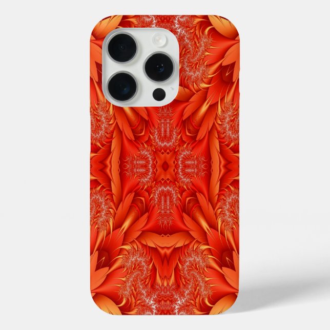 Delicate Feather Fractal Design - red Case-Mate iPhone Case (Back)