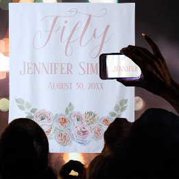 Delicate feminine blush Photo booth Tapestry