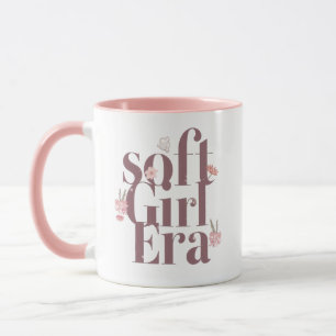 Delicate Feminine Script with Flowers Mug